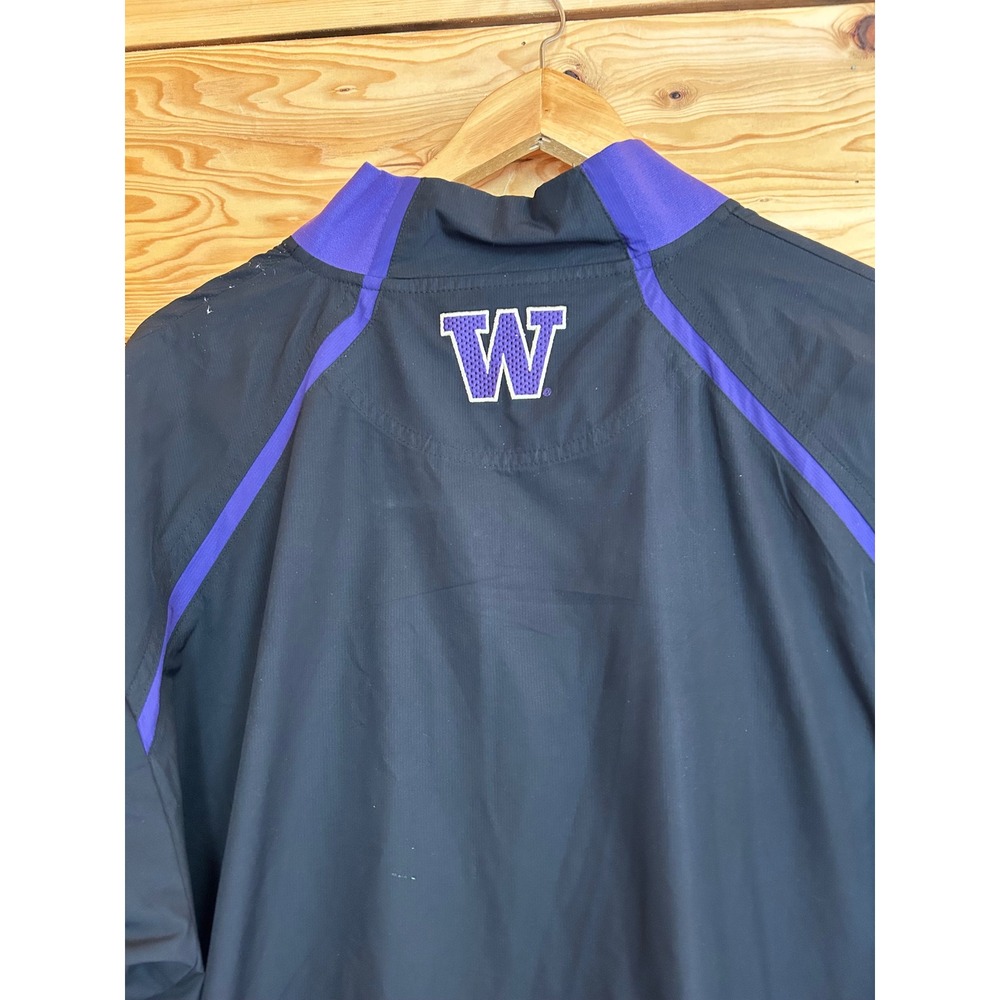 Nike Team Washington Huskies NikeFIT Storm Windbreaker Jacket Black Purple Large - Picture 9 of 13